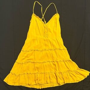 Short Ruffled Yellow Forever 21 Dress